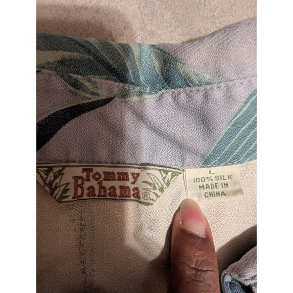 Tommy Bahama Y2K Women's 100% Silk Sleeveless Crop Tie-Front Tropical Top Sz L - Picture 4 of 10